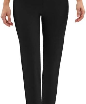 Women??s Pull-On Slim Fit Ankle Work Pants