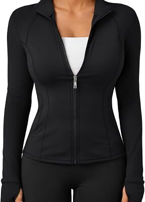 Women??s Fitted Full Zip Long Sleeve Active Jacket