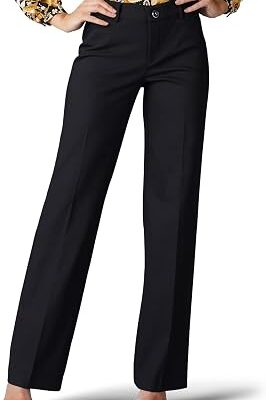 Women??s Classic Straight Leg Business Work Pants