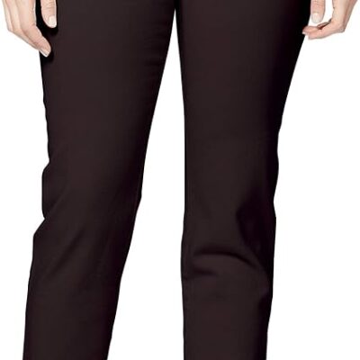 Women??s High Rise Slim Straight Work Trousers