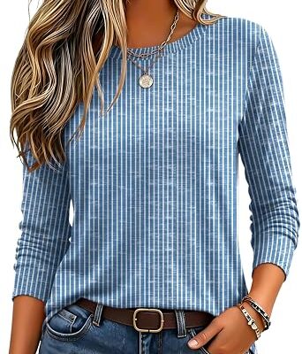 Women??s Plaid Three-Quarter Sleeve Casual Work Top